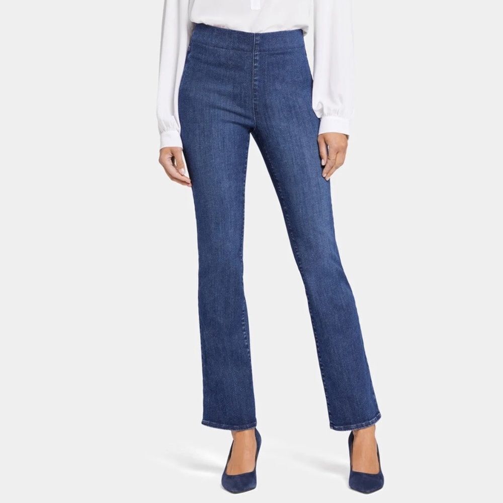 Nydj Nwt Pull On Slim Bootcut Jeans Decker Wash Sz S